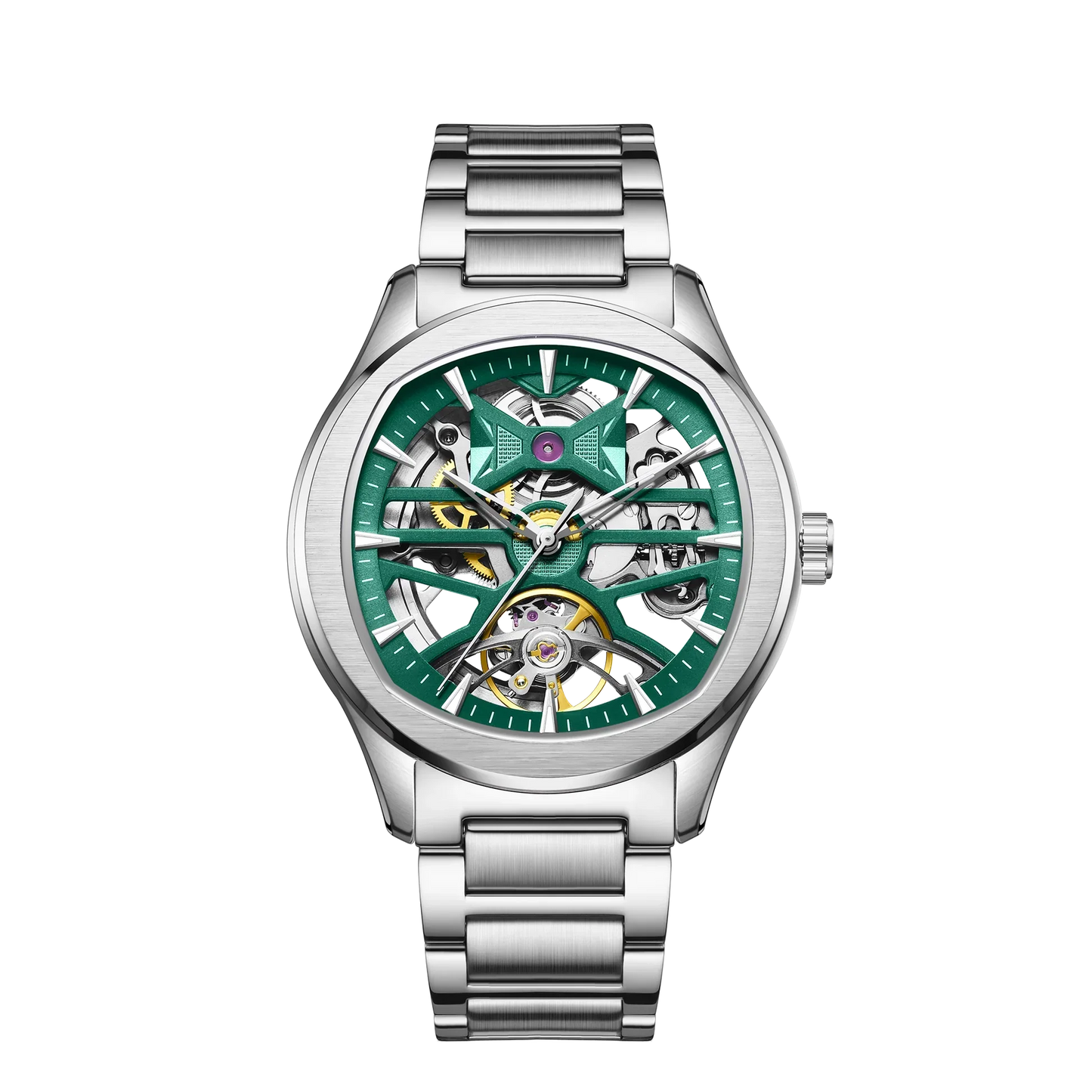 Automatic Skeleton Men’s Watch – Steel Case & Strap