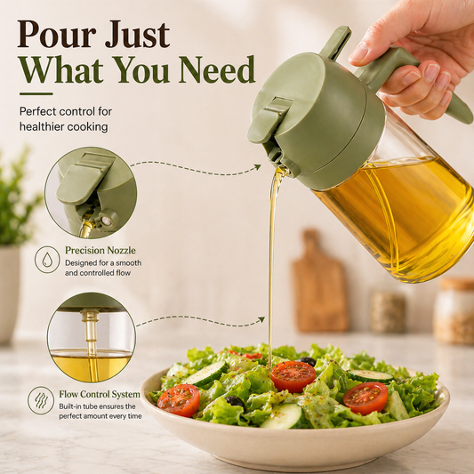 2-in-1 Oil Sprayer & Dispenser Bottle