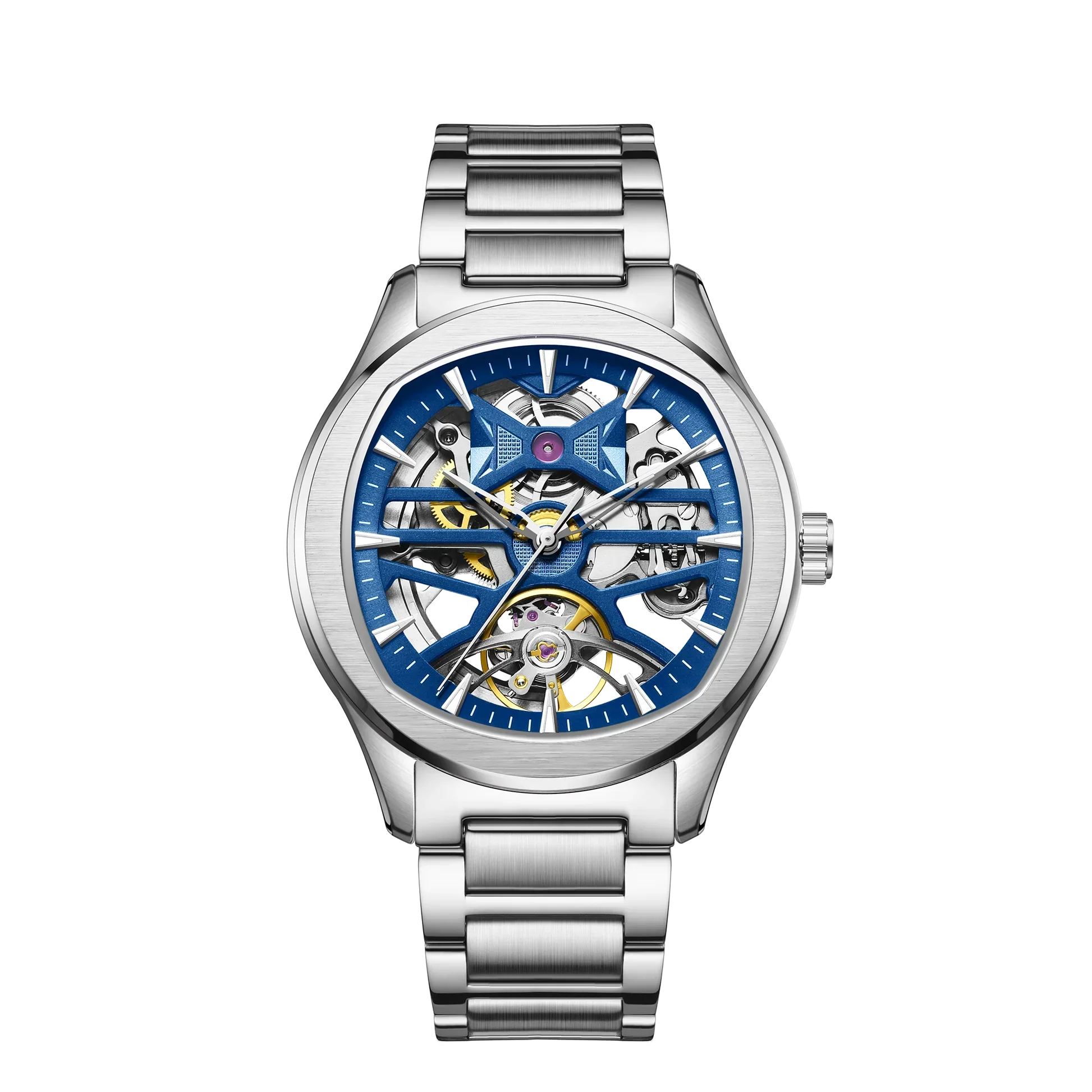 Automatic Skeleton Men’s Watch – Steel Case & Strap