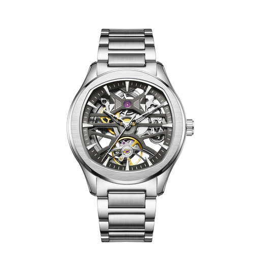 Automatic Skeleton Men’s Watch – Steel Case & Strap
