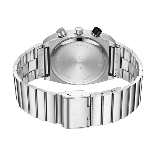 CILOA Mens Watches Chronograph Stainless Steel Waterproof Date Analog Business Fashion Wristwatch for Men|B0FNJYXPZ7