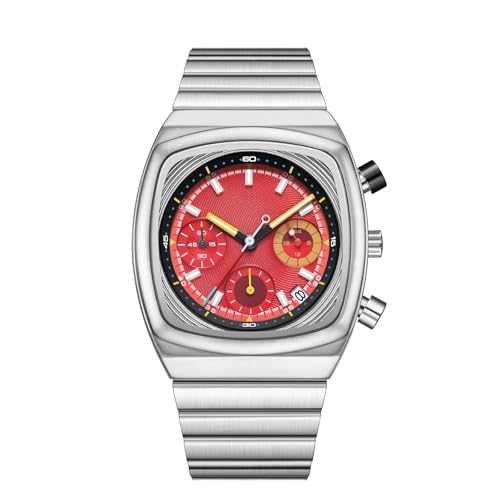 CILOA Mens Watches Chronograph Stainless Steel Waterproof Date Analog Business Fashion Wristwatch for Men|B0FNJYXPZ7