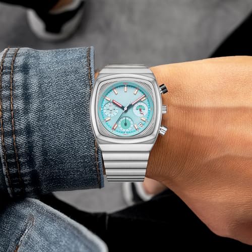 CILOA Mens Watches Chronograph Stainless Steel Waterproof Date Analog Business Fashion Wristwatch for Men|B0FNJYXPZ7