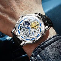 Brown Strap Blue Dial