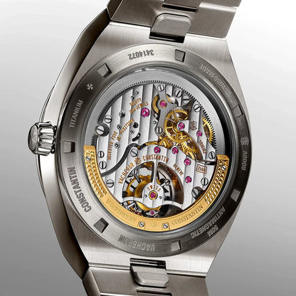 Vacheron Constantin Overseas Tourbillon 42.5mm Burgundy Red Dial Titanium Bracelet Watch - Berry's Jewellers