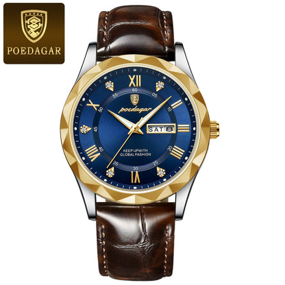 Men's Luxury Fashion Quartz Wrist Watch (Leather Belt)