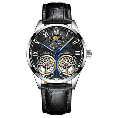 AILANG Dual Balance Wheel Skeleton Automatic Watch
