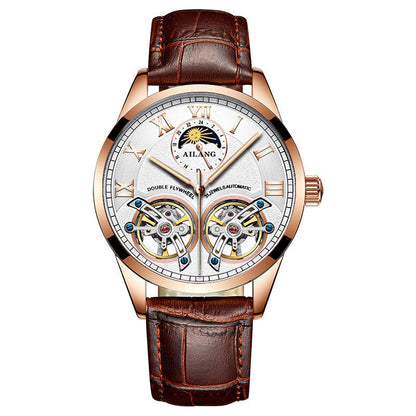 AILANG Dual Balance Wheel Skeleton Automatic Watch