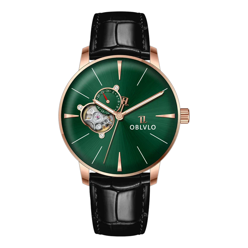 Automatic Victory Partial Skeleton Dial Dress Watch
