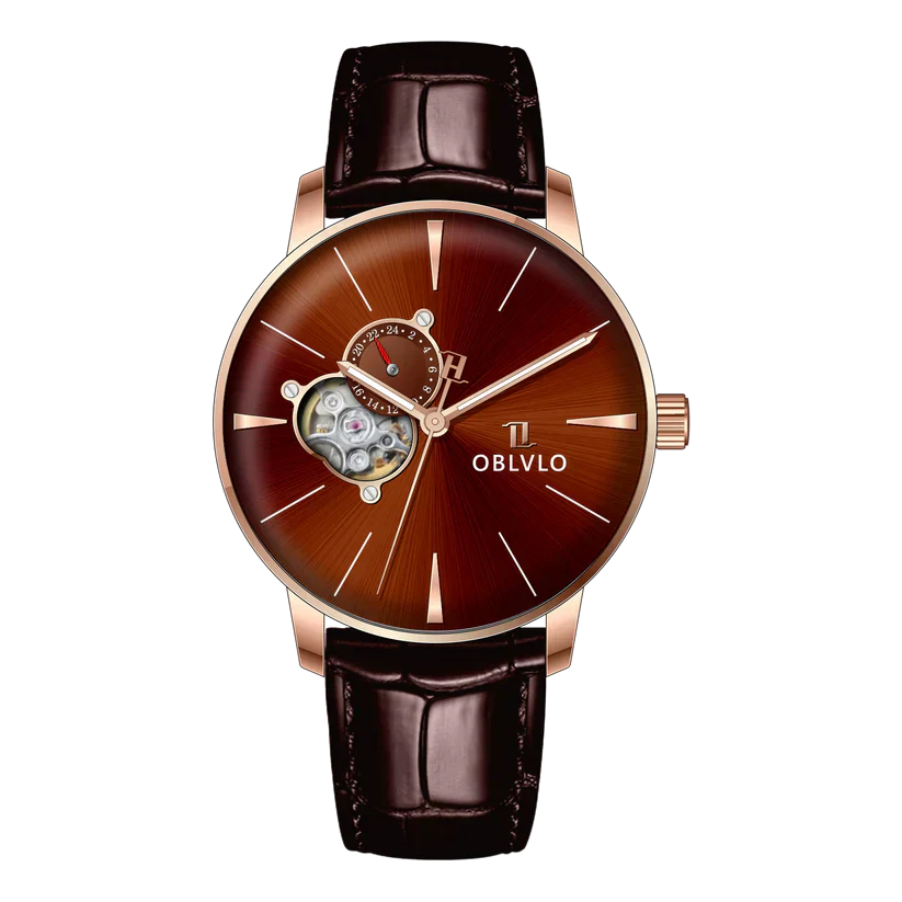 Automatic Victory Partial Skeleton Dial Dress Watch