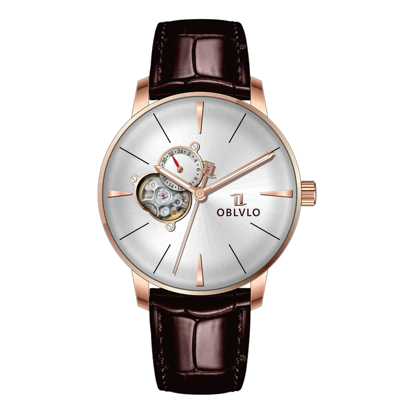 Automatic Victory Partial Skeleton Dial Dress Watch