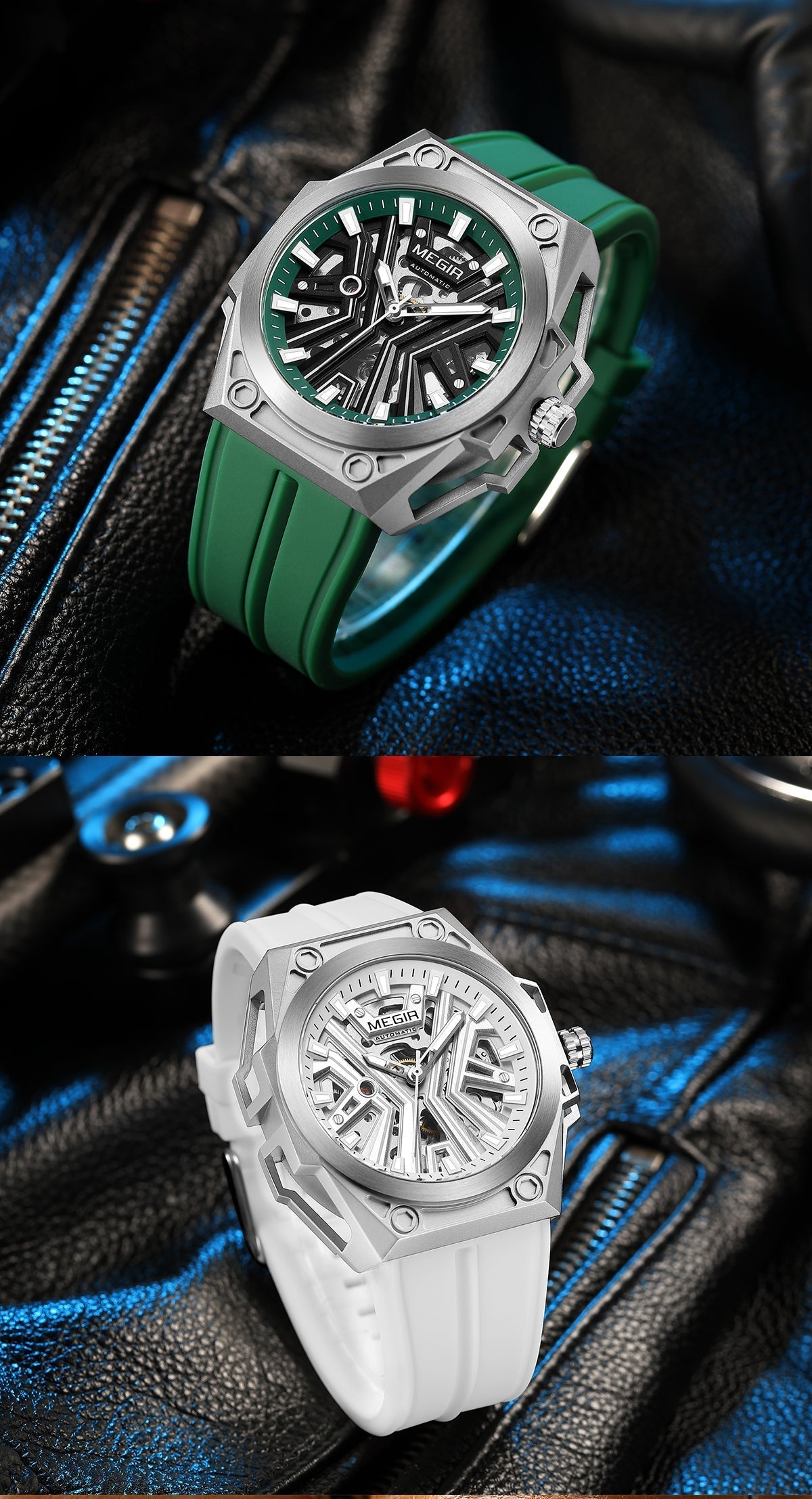 Skeleton Face Mechanical Watch - Stainless Steel Waterproof