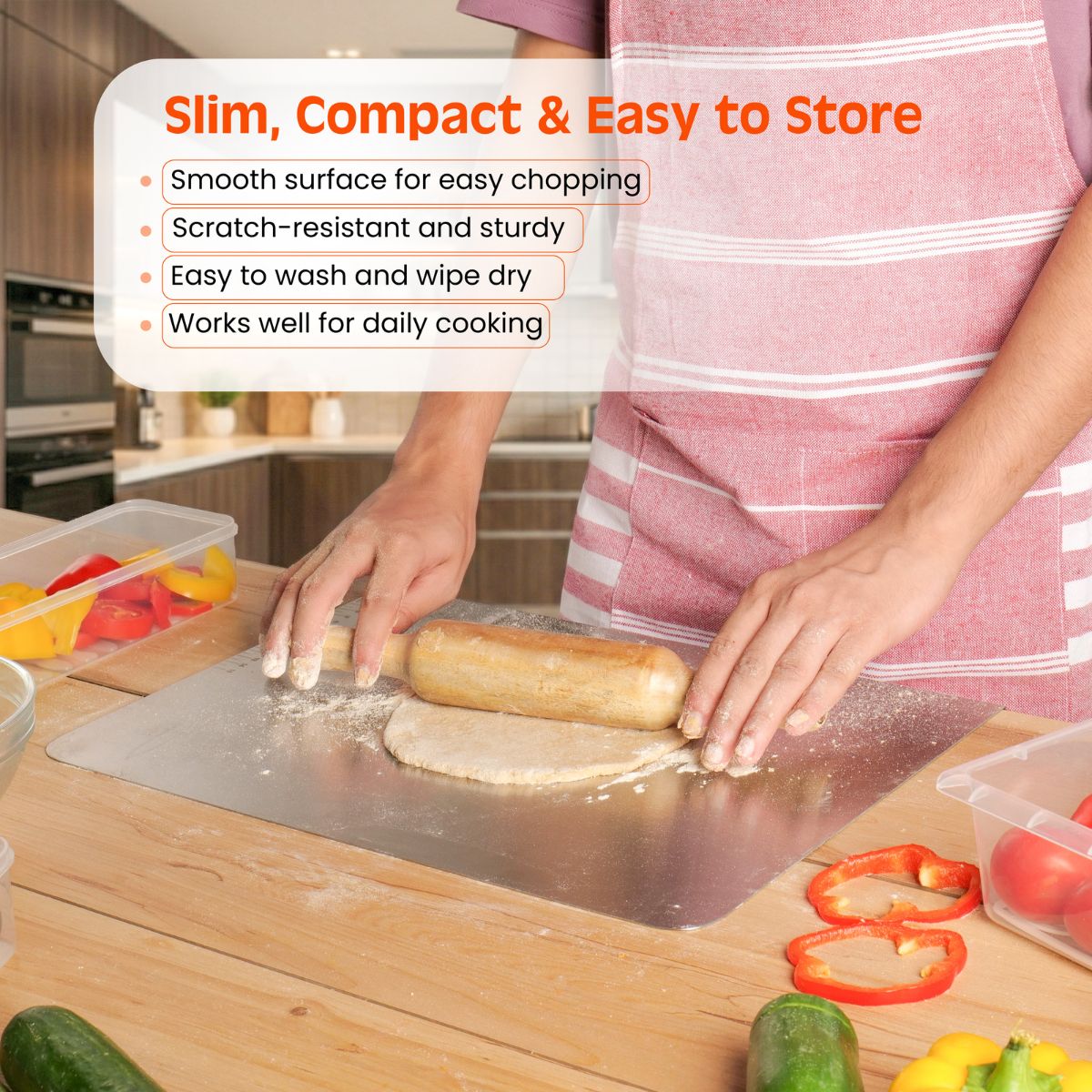 Premium Stainless Steel Kitchen Chopping Board