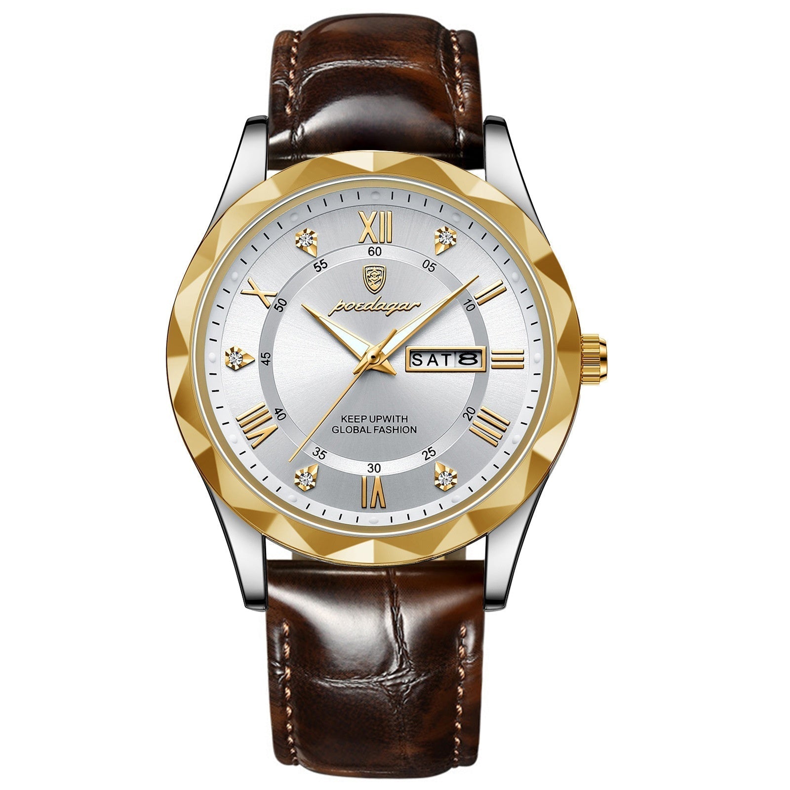 Men's Luxury Fashion Quartz Wrist Watch (Leather Belt)