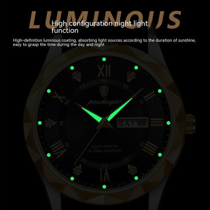 Men's Luxury Fashion Quartz Wrist Watch (Leather Belt)