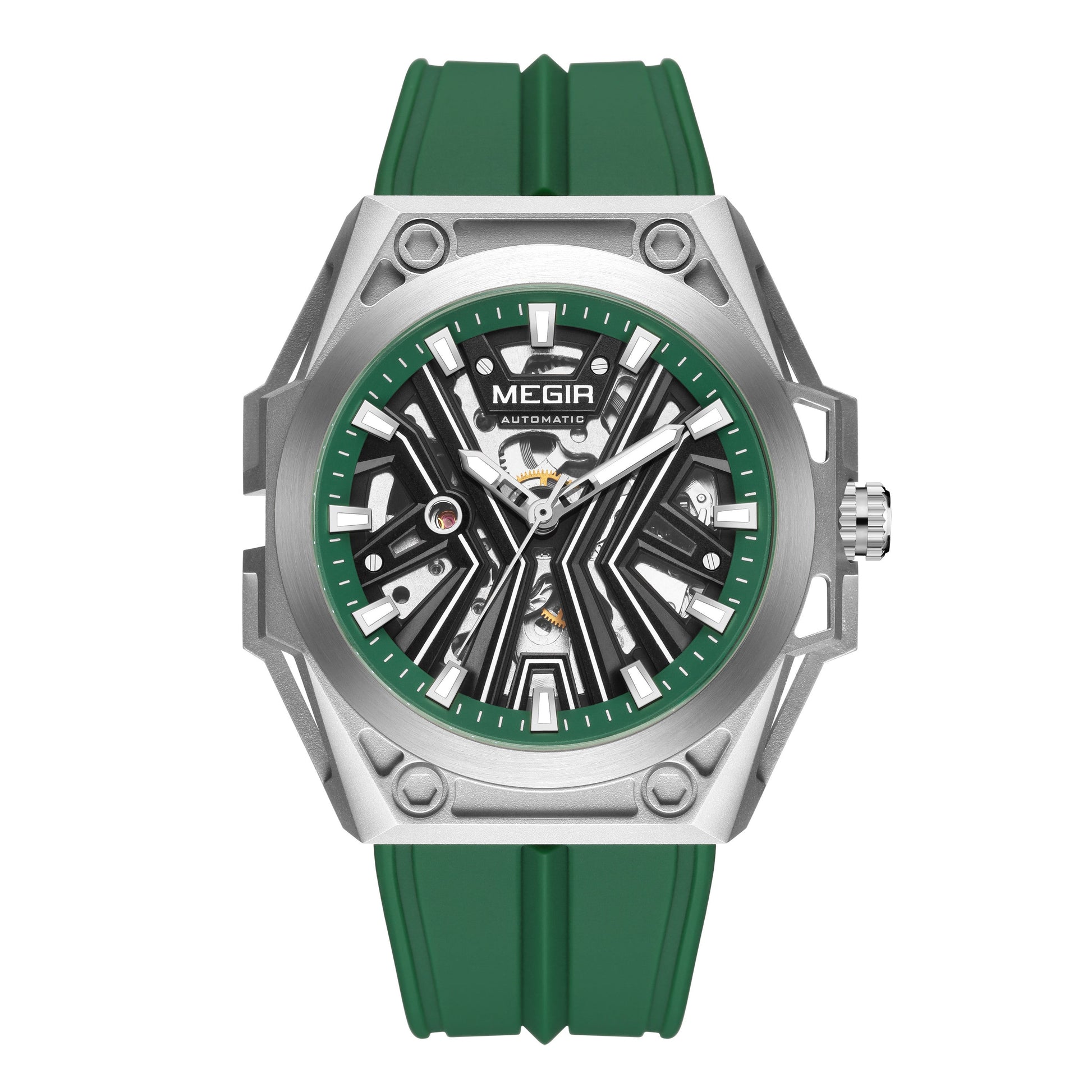Skeleton Face Mechanical Watch - Stainless Steel Waterproof