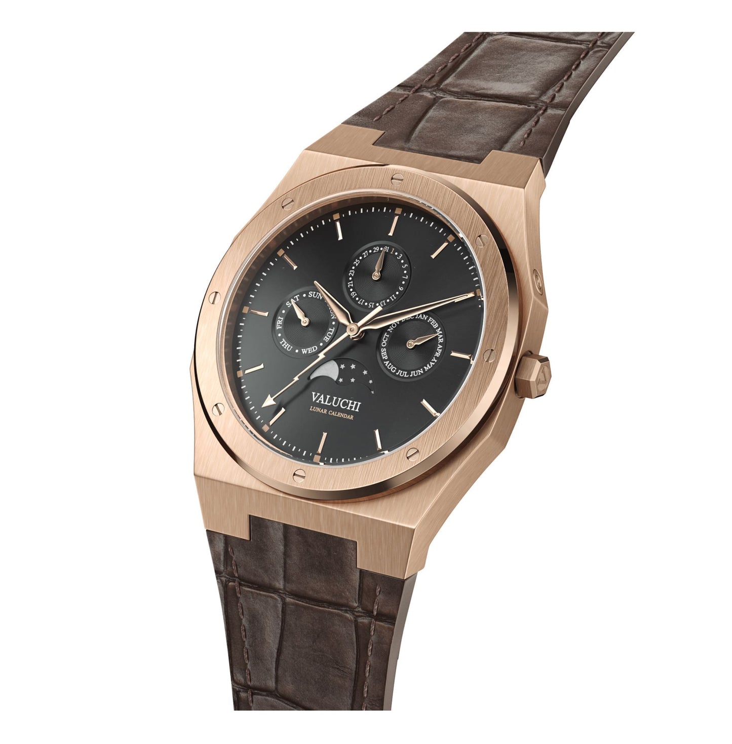 Rose Gold Black Leather Watch – Timeless Elegance, Everyday Confidence