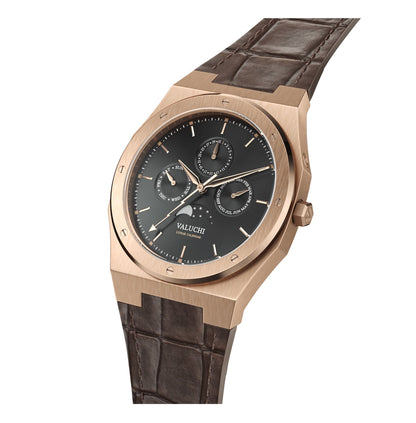 Rose Gold Black Leather Watch – Timeless Elegance, Everyday Confidence