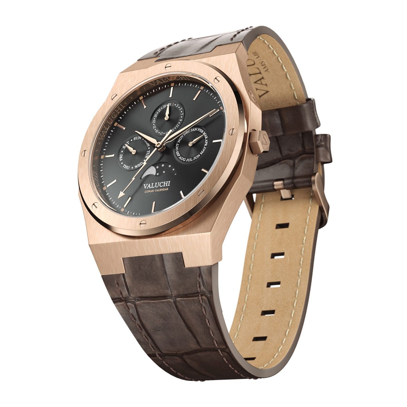 Rose Gold Black Leather Watch – Timeless Elegance, Everyday Confidence