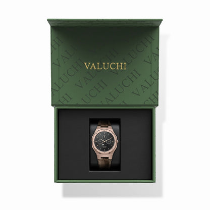 Rose Gold Black Leather Watch – Timeless Elegance, Everyday Confidence