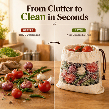 Activ Life - Cotton Vegetable Storage Bags