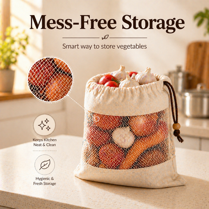 Activ Life - Cotton Vegetable Storage Bags